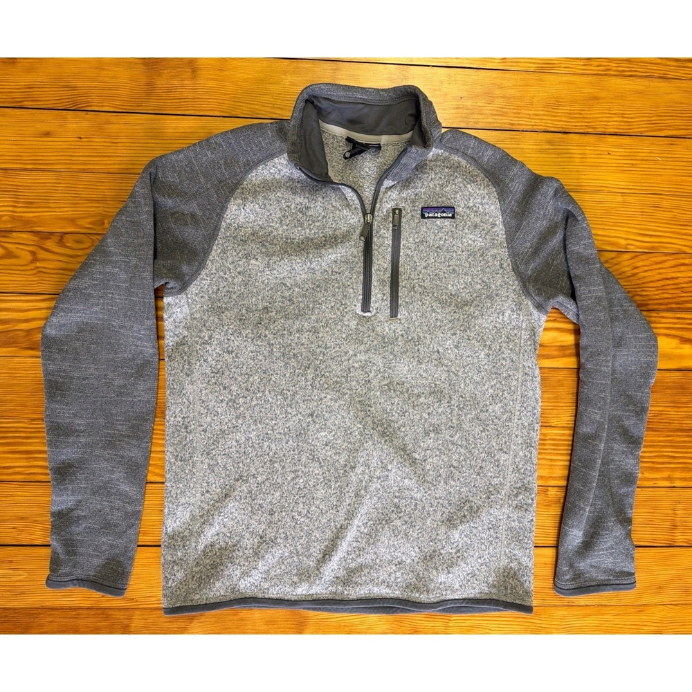 Patagonia Better Sweater 1/4 Zip Fleece Sweatshirt Mens Medium Gray STY25522FA18